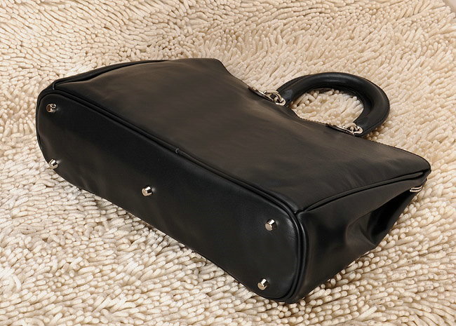Christian Dior diorissimo nappa leather bag 0901 black with silver hardware